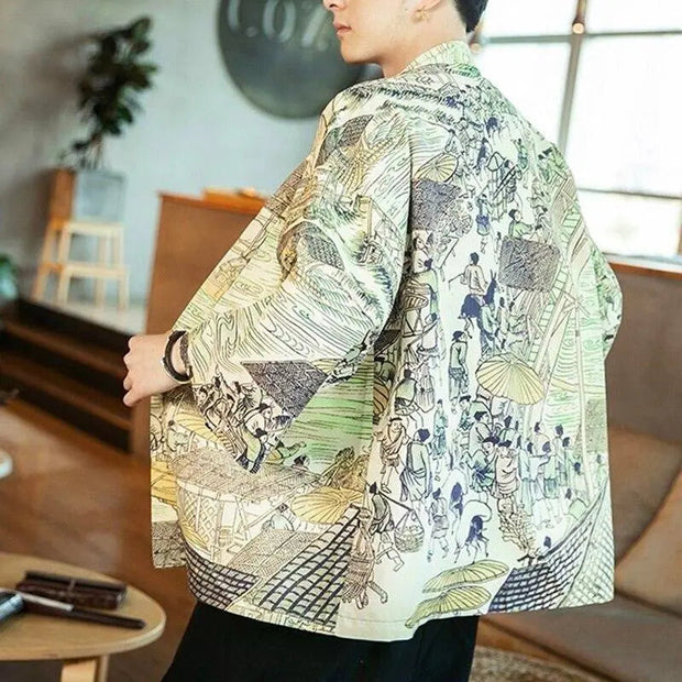 Printed Kimono Jacket &