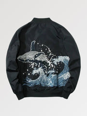 Red Japanese Bomber Jacket 'The Whale'