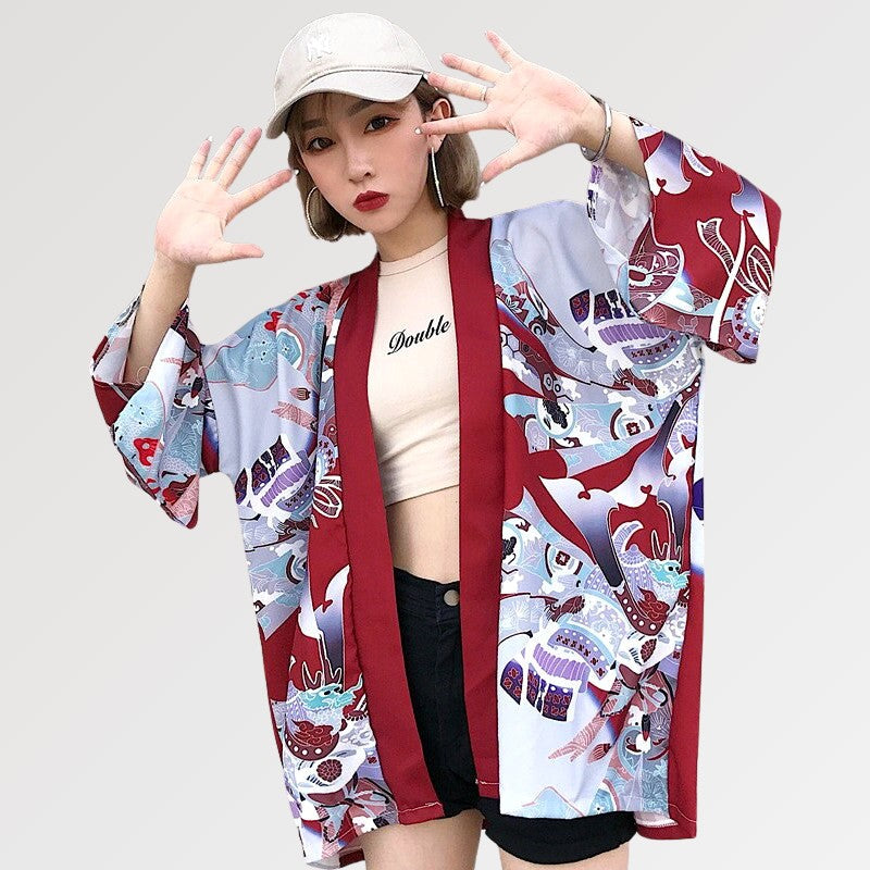 Red Kimonos for Women 'Nobuko'