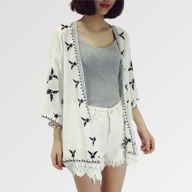 Short Lace Kimono