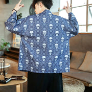 Men's skull and crossbones cardigan in soft and comfortable fabric
