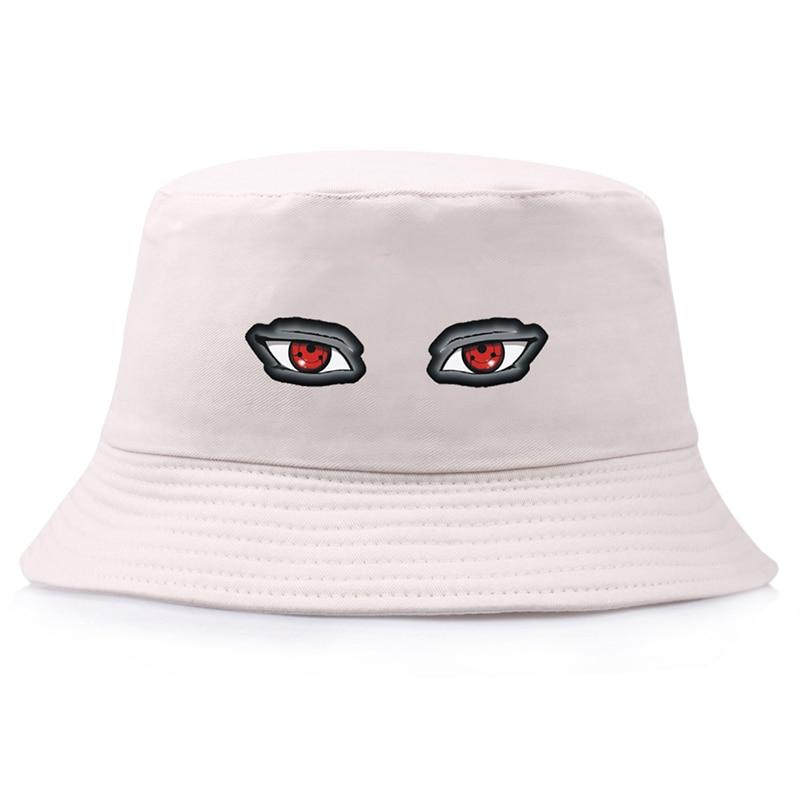 Top view of streetwear bucket hat — black cotton with demon embroidery, ambush streetwear bucket hat alternative
