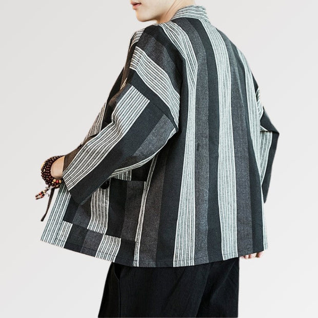 Striped Kimono Cardigan &