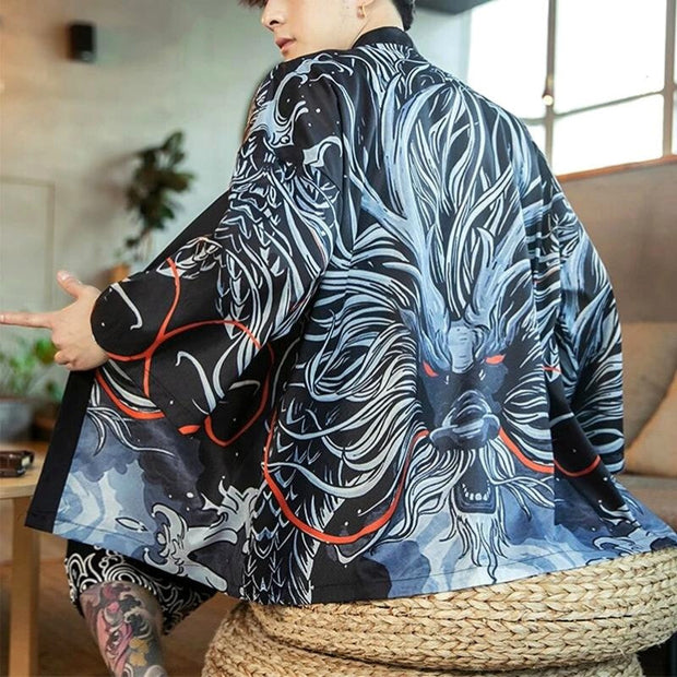 Japanese Clothing Modern Kimono Male, XXXL