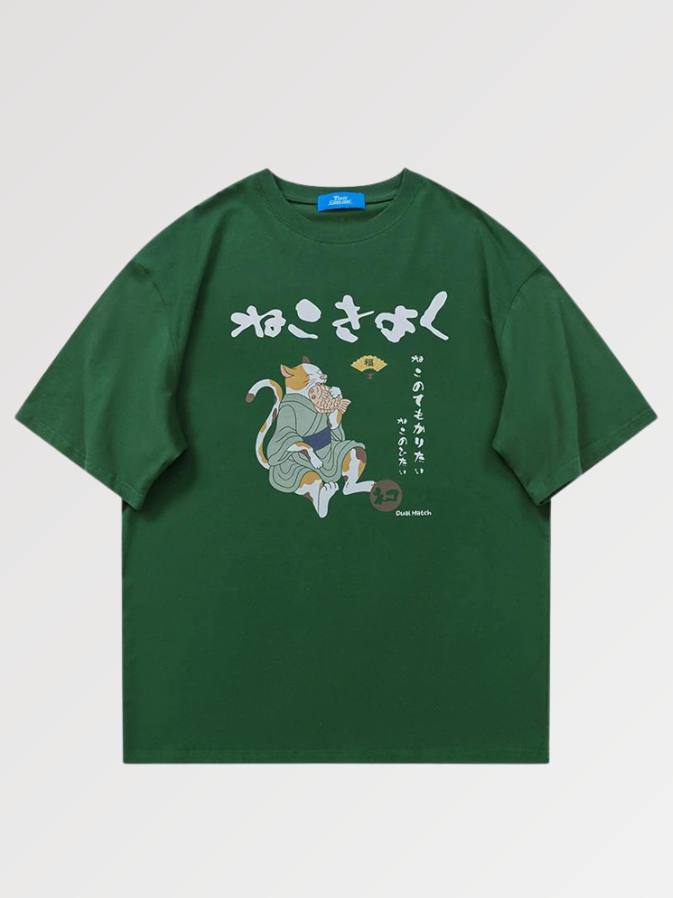 Elegant Japanese tee shirt with traditional design
