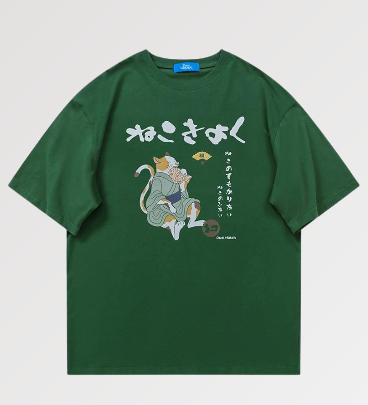 Elegant Japanese tee shirt with traditional design