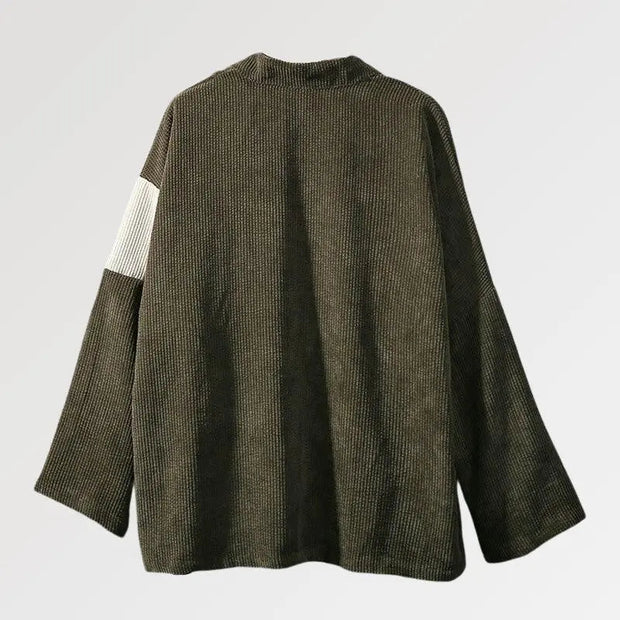 Velvet kimono jacket in original patchwork design