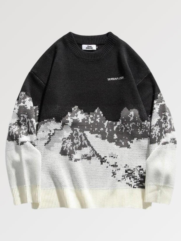 Go to the Japanese mountains with our vintage oversized sweater