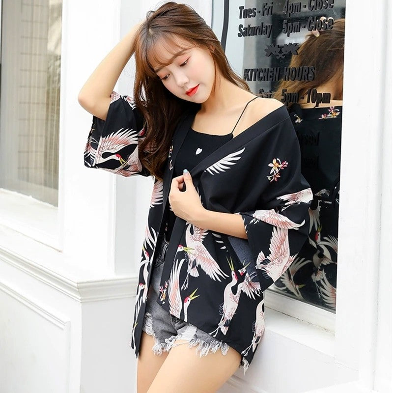 Women's Short Kimono Jacket 'Annaki'